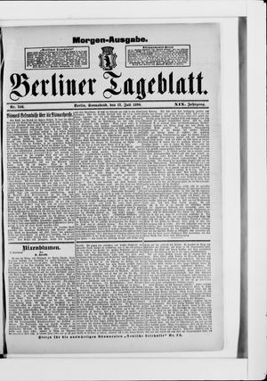 Berliner Tageblatt und Handels-Zeitung vom 12.07.1890