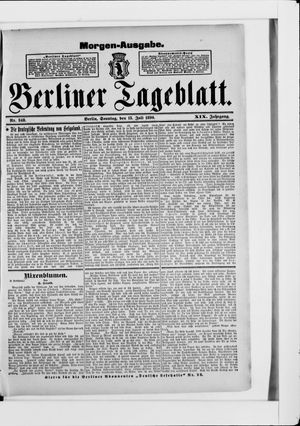 Berliner Tageblatt und Handels-Zeitung vom 13.07.1890