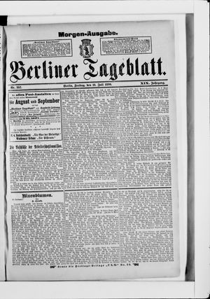 Berliner Tageblatt und Handels-Zeitung vom 18.07.1890