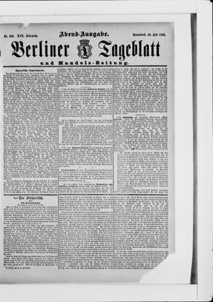 Berliner Tageblatt und Handels-Zeitung vom 19.07.1890