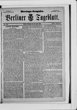 Berliner Tageblatt und Handels-Zeitung vom 21.07.1890