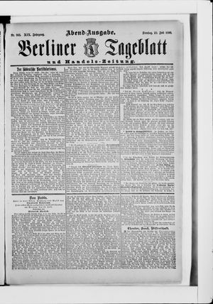 Berliner Tageblatt und Handels-Zeitung vom 22.07.1890