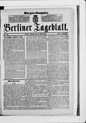 Berliner Tageblatt und Handels-Zeitung vom 23.07.1890