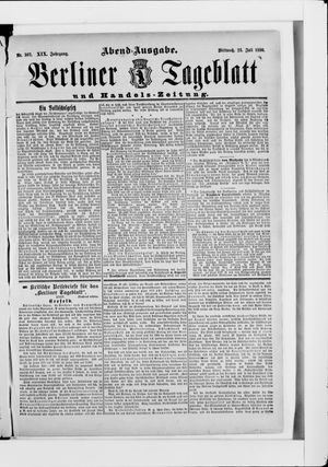 Berliner Tageblatt und Handels-Zeitung vom 23.07.1890