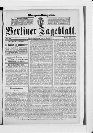 Berliner Tageblatt und Handels-Zeitung vom 24.07.1890
