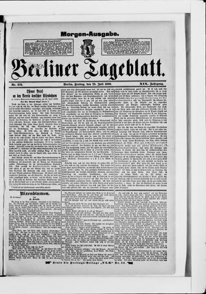 Berliner Tageblatt und Handels-Zeitung vom 25.07.1890