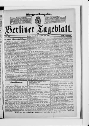 Berliner Tageblatt und Handels-Zeitung vom 26.07.1890
