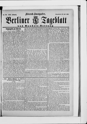 Berliner Tageblatt und Handels-Zeitung vom 26.07.1890