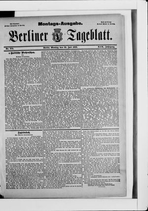 Berliner Tageblatt und Handels-Zeitung vom 28.07.1890