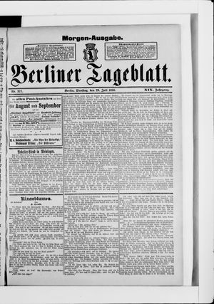 Berliner Tageblatt und Handels-Zeitung vom 29.07.1890