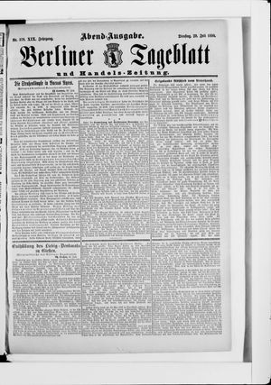 Berliner Tageblatt und Handels-Zeitung on Jul 29, 1890