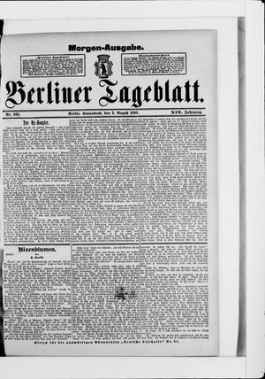 Berliner Tageblatt und Handels-Zeitung vom 02.08.1890