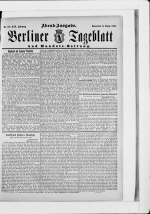 Berliner Tageblatt und Handels-Zeitung vom 02.08.1890