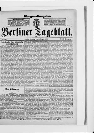 Berliner Tageblatt und Handels-Zeitung vom 03.08.1890