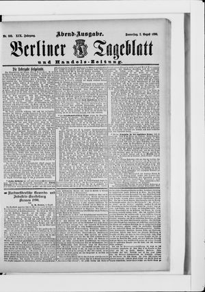 Berliner Tageblatt und Handels-Zeitung vom 07.08.1890