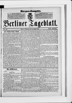 Berliner Tageblatt und Handels-Zeitung vom 13.08.1890
