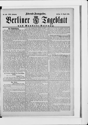 Berliner Tageblatt und Handels-Zeitung vom 15.08.1890