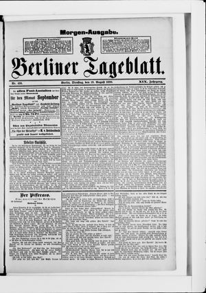 Berliner Tageblatt und Handels-Zeitung vom 19.08.1890
