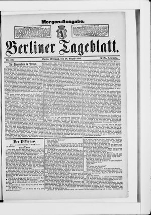 Berliner Tageblatt und Handels-Zeitung vom 20.08.1890