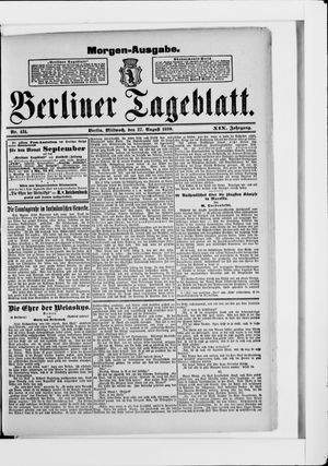 Berliner Tageblatt und Handels-Zeitung vom 27.08.1890