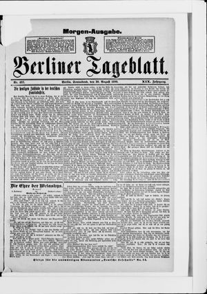 Berliner Tageblatt und Handels-Zeitung vom 30.08.1890