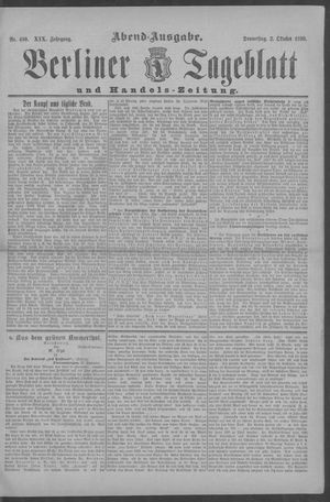 Berliner Tageblatt und Handels-Zeitung vom 02.10.1890