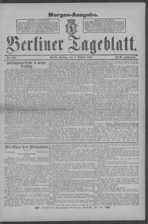 Berliner Tageblatt und Handels-Zeitung vom 03.10.1890
