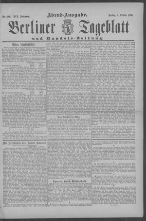 Berliner Tageblatt und Handels-Zeitung vom 03.10.1890
