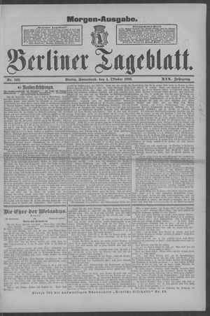 Berliner Tageblatt und Handels-Zeitung vom 04.10.1890