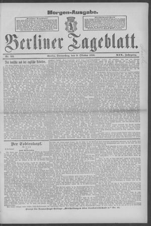 Berliner Tageblatt und Handels-Zeitung vom 09.10.1890