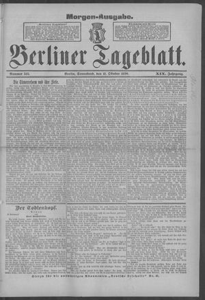 Berliner Tageblatt und Handels-Zeitung vom 11.10.1890