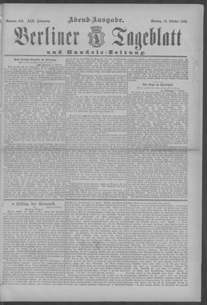 Berliner Tageblatt und Handels-Zeitung vom 13.10.1890