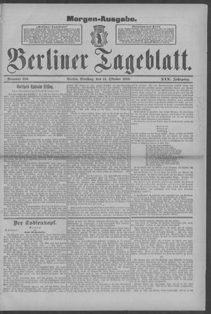 Berliner Tageblatt und Handels-Zeitung vom 14.10.1890