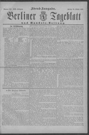 Berliner Tageblatt und Handels-Zeitung vom 24.10.1890
