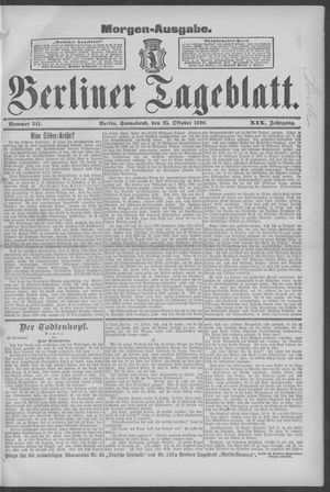 Berliner Tageblatt und Handels-Zeitung vom 25.10.1890
