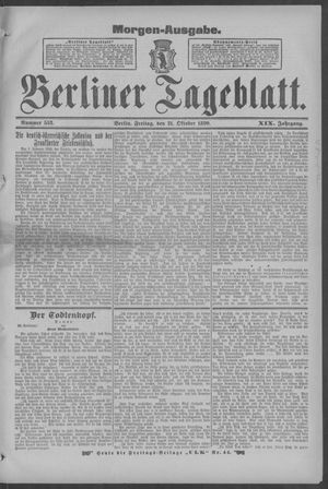 Berliner Tageblatt und Handels-Zeitung vom 31.10.1890