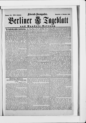 Berliner Tageblatt und Handels-Zeitung vom 01.11.1890