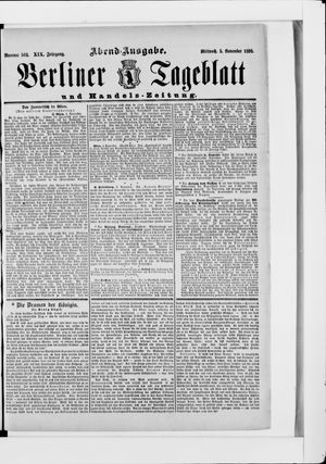 Berliner Tageblatt und Handels-Zeitung on Nov 5, 1890