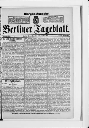 Berliner Tageblatt und Handels-Zeitung vom 06.11.1890