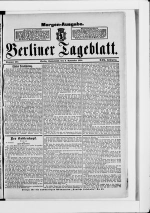 Berliner Tageblatt und Handels-Zeitung vom 08.11.1890