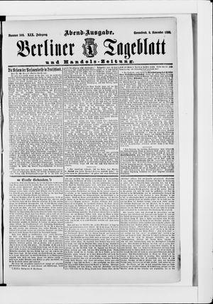 Berliner Tageblatt und Handels-Zeitung vom 08.11.1890