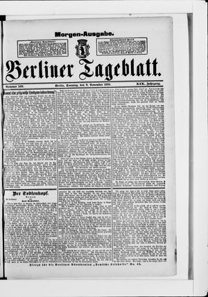 Berliner Tageblatt und Handels-Zeitung vom 09.11.1890