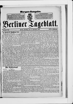Berliner Tageblatt und Handels-Zeitung vom 11.11.1890