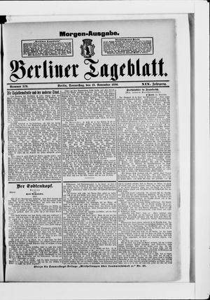 Berliner Tageblatt und Handels-Zeitung vom 13.11.1890