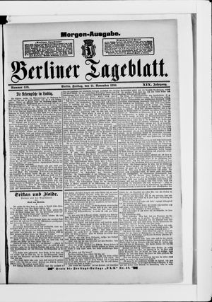 Berliner Tageblatt und Handels-Zeitung vom 14.11.1890