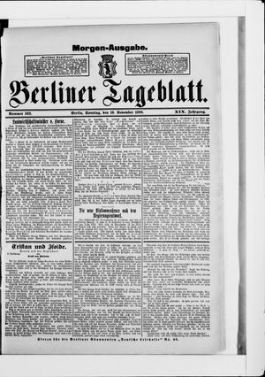 Berliner Tageblatt und Handels-Zeitung vom 16.11.1890