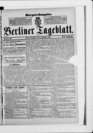 Berliner Tageblatt und Handels-Zeitung vom 18.11.1890