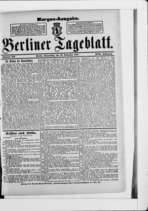 Berliner Tageblatt und Handels-Zeitung vom 20.11.1890