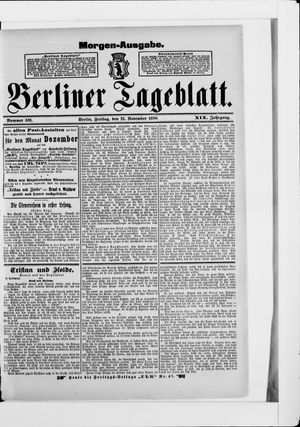 Berliner Tageblatt und Handels-Zeitung vom 21.11.1890