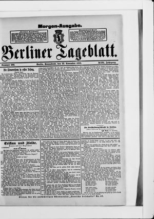 Berliner Tageblatt und Handels-Zeitung vom 22.11.1890